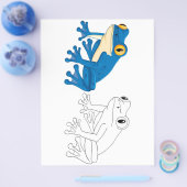 Niedliche Froschfärberseite Flyer (Einzeln)