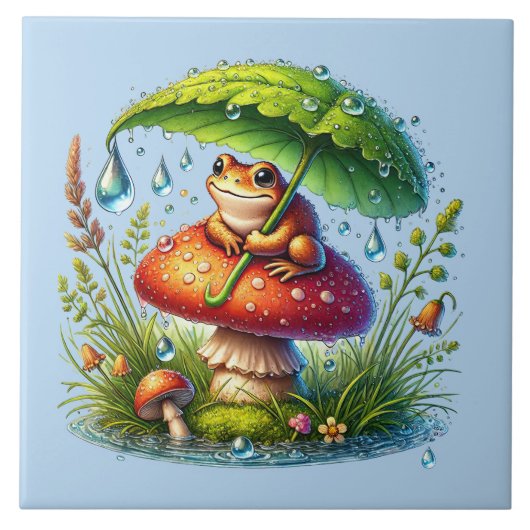 Niedliche Froschfreunde Fliese (Vorderseite)