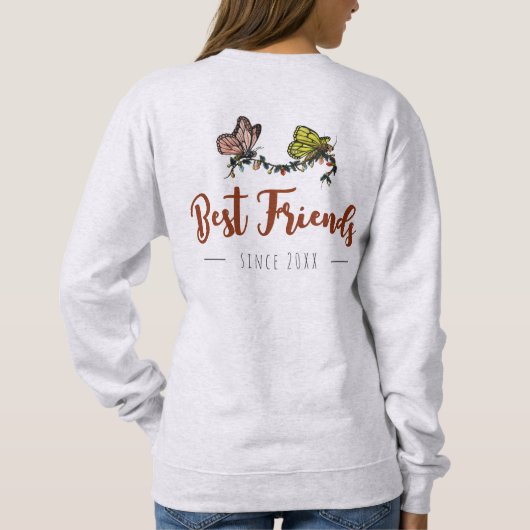 Niedliche Froschfreunde im Mushroom Weihnachtsschw Sweatshirt (Rückseite)