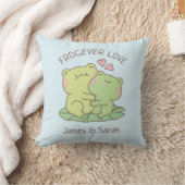 Niedliche Froschfrösche Frogever Liebe Coupé-Dekor Kissen (Decke)