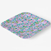 Niedliche Froschkunstpapier-Teller mit rosa Hinter Pappteller (Gewinkelt)