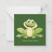 niedliche Froschliebhaber fügen Sentiment Note Car Mitteilungskarte (Vorderseite)