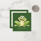 niedliche Froschliebhaber fügen Sentiment Note Car Mitteilungskarte (Vorderseite/Rückseite Beispiel)