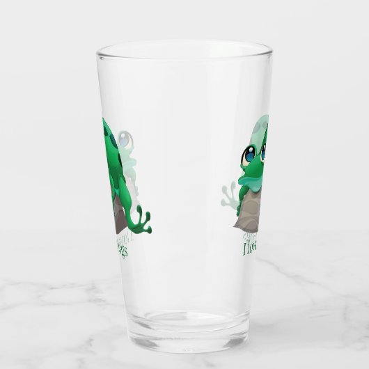 niedliche Froschliebhaber fügen Text hinzu Glas (Links)