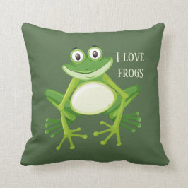 niedliche Froschliebhaber fügen Text hinzu Kissen