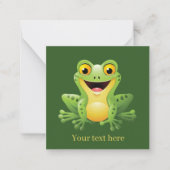 niedliche Froschliebhaber fühlen sich wohl Mitteilungskarte (Vorderseite)