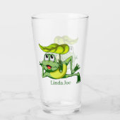 niedliche Froschliebhaber geben Glass Glas (Rückseite)