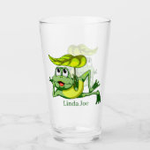 niedliche Froschliebhaber geben Glass Glas (Vorderseite)