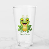 niedliche Froschliebhaber geben Glass Glas (Vorderseite)