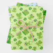 Niedliche Froschmuster Geschenkpapier Set (Beispiel)