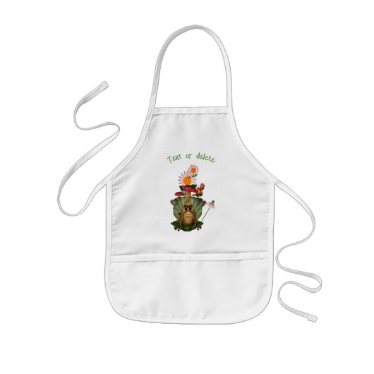 Niedliche Froschprinzessin auf Throne Kinderschürze (Vorne)