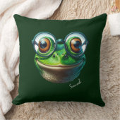 Niedliche Froschtrage Oversized Glasses Kissen (Decke)