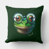 Niedliche Froschtrage Oversized Glasses Kissen (Vorderseite)