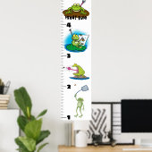 Niedliche Froschwachstumstabelle für Cartoon Poster (Heimbüro)