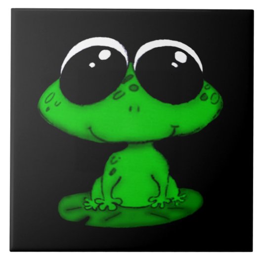niedliche Froschziegel Fliese (Vorderseite)