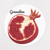 Niedliche FruchtaufkleberDesigns für Schulzeichen Etiketten (Design 1)