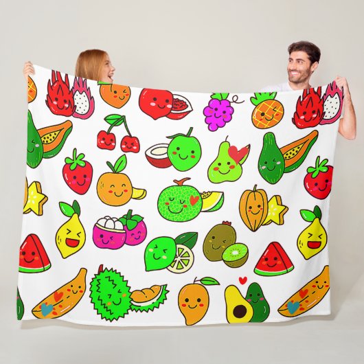 Niedliche Früchte Blanket! Fleecedecke (Beispiel)