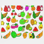 Niedliche Früchte Blanket! Fleecedecke (Vorderseite (Horizontal))