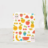 Niedliche Früchte Erste Party am 1. Geburtstag Fal Einladung (Rückseite)