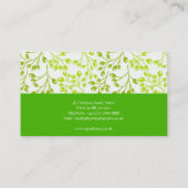 Niedliche Früchte im grünen Herbst Visitenkarte (Rückseite)