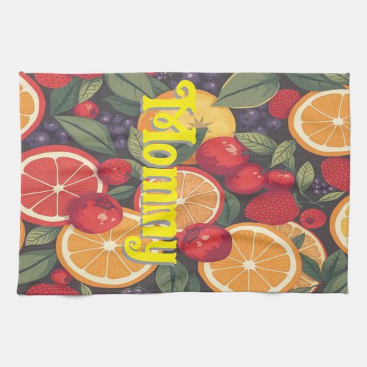 Niedliche Fruchtmuster - Fun Summer Design Geschirrtuch (Horizontal)