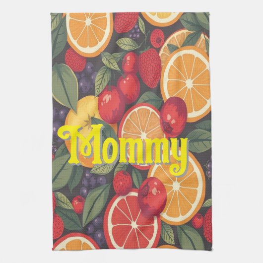 Niedliche Fruchtmuster - Fun Summer Design Geschirrtuch (Vertikal)