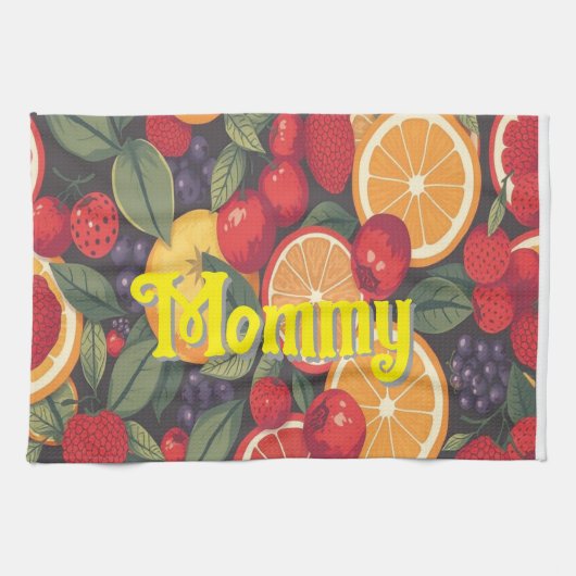 Niedliche Fruchtmuster - Fun Summer Design Geschirrtuch (Horizontal)