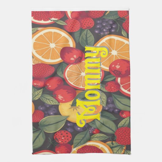 Niedliche Fruchtmuster - Fun Summer Design Geschirrtuch (Vertikal)