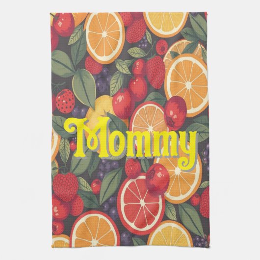 Niedliche Fruchtmuster - Fun Summer Design Geschirrtuch (Vertikal)