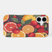 Niedliche Fruchtmuster - Fun Summer Design iPhone 16 Hülle (Rückseite (Horizontal))