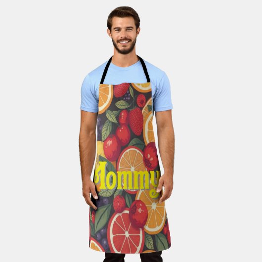 Niedliche Fruchtmuster - Fun Summer Design Schürze (Getragen)