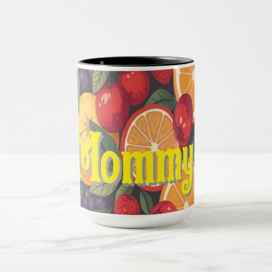 Niedliche Fruchtmuster - Fun Summer Design Tasse (Zentrum)