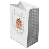 Niedliche Fruchtpancake Wasserfarbe jedes Alter Ge Mittlere Geschenktüte (Rückseite Schrägansicht)