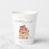 Niedliche Fruchtpancake Wasserfarbe jedes Alter Ge Pappbecher (Vorderseite)