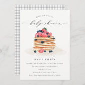 Niedliche Fruchtpancake Wasserfarbe Kinderdusche l Dankeskarte (Vorne/Hinten)