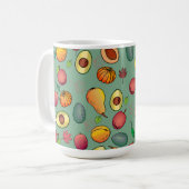 Niedliche Fruchtpumpenblütenblätter im Herbst Kaffeetasse (Vorderseite Links)