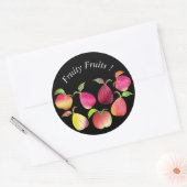 Niedliche Fruchtsäfte Runder Aufkleber (Umschlag)