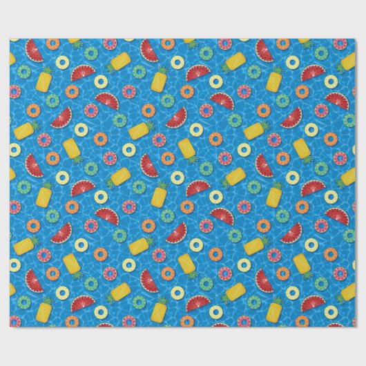 Niedliche Fruchtschwimmbecken Geschenkpapier (Flach)