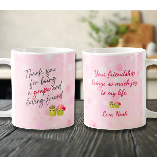 Niedliche Fruchtweine Tasse Freundschaft Pokeh für