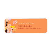 Niedliche Frühjahrs-Orange-Hochzeitsstimmung Rücks (Vorne)