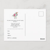 Niedliche Frühlings-Lunch-Einladung Postkarte (Rückseite)