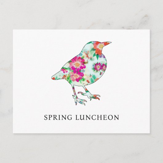 Niedliche Frühlings-Lunch-Einladung Postkarte (Vorderseite)
