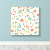 Niedliche Frühlingsblumen Canvas drucken Leinwanddruck (Insitu (Holzboden))