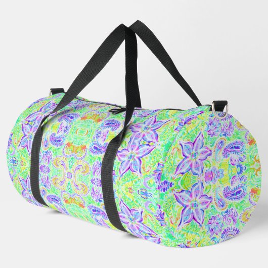 Niedliche Frühlingsblumen Duffle Bag (Linke Ecke)