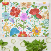 Niedliche Frühlingsblumen Geschirrtuch (Gefaltet)