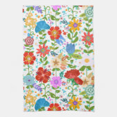 Niedliche Frühlingsblumen Geschirrtuch (Vertikal)