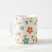Niedliche Frühlingsblumen - Kaffeetasse (Vorderseite Links)