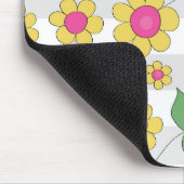 Niedliche Frühlingsblumen Kinder zeichnend Mousepad (Ecke)