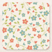 Niedliche Frühlingsblumen Rechteckiger Pappuntersetzer (Vorderseite)