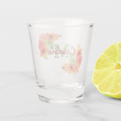 Niedliche Frühlingsflorenfarbe Schnapsglas (Rückseite)